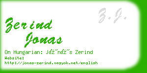 zerind jonas business card